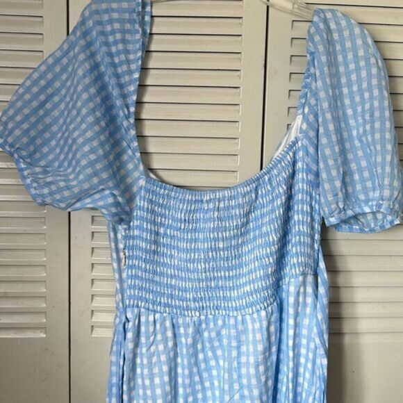 Faithfull The Brand Light Blue Charlize Midi Dress size 12 - Picture 9 of 12